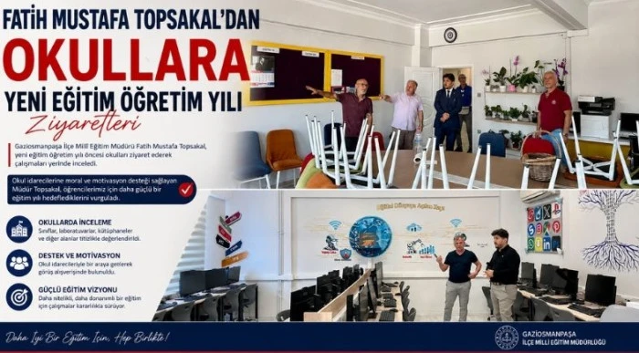 Fatih Mustafa Topsakal&rsquo;dan Okullara Yeni Eğitim &Ouml;ğretim Yılı Ziyaretleri