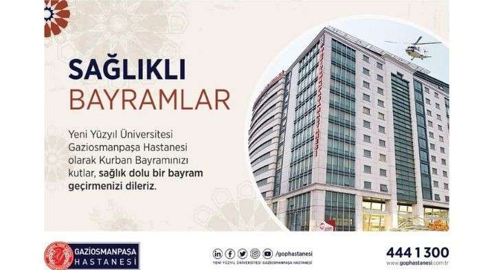 GAZİOSMANPAŞA HASTANESİ KURBAN BAYRAMI KUTLAMA MESAJI