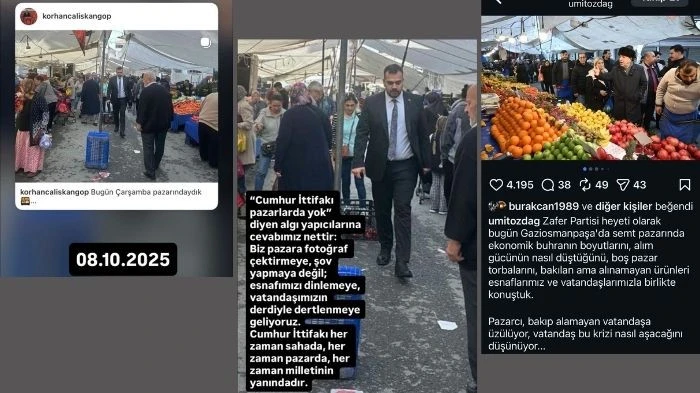 GAZİOSMANPAŞA'da ''PAZAR'' POLEMİĞİ: &Ouml;ZDAĞ'IN ZİYARETİNE MHP''DEN ''ALGI Y&Ouml;NETİMİ'' TEPKİSİ