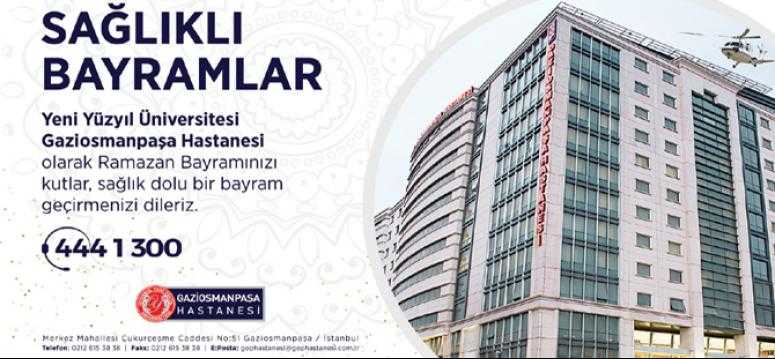 GAZİOSMANPAŞA HASTANESİ RAMAZAN BAYRAMI KUTLAMA MESAJI