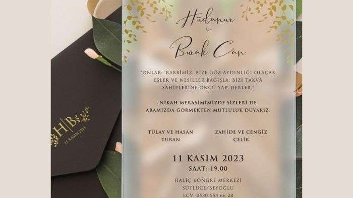 TBMM İdare Amiri Hasan TURAN'dan mutlu gününe davet.